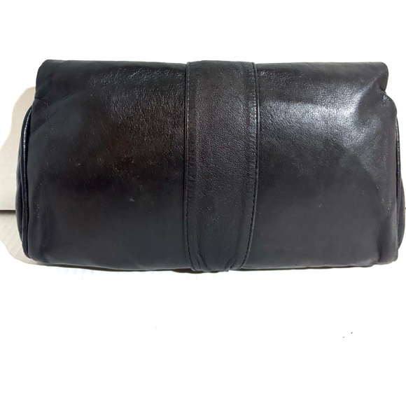 Felix rey Black Leather Clutch with Bow - Picture 2 of 6